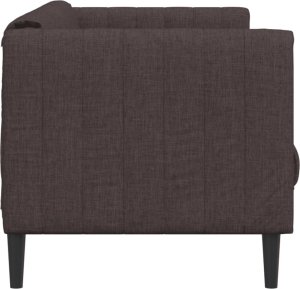 vidaXL Sofa 3-osobowa, ciemnobrązowa, tapicerowana tkaniną 5