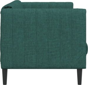 vidaXL Sofa 3-osobowa, ciemnozielona, tapicerowana tkaniną 5