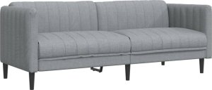 vidaXL Sofa trzyosobowa, jasnoszara, tkanina 2