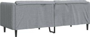 vidaXL Sofa trzyosobowa, jasnoszara, tkanina 6