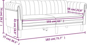 vidaXL Sofa dwuosobowa, jasnoszara, aksamit 9