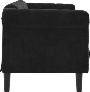 vidaXL Sofa dwuosobowa, czarna, aksamit 5
