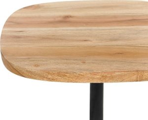 Beliani Stolik pomocniczy metalowy jasne drewno z białym OASIS 3