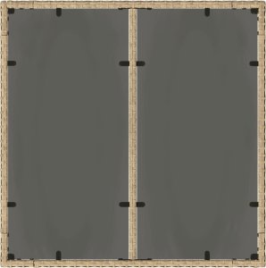 vidaXL Stół ogrodowy ze szklanym blatem, beż, 90x90x75 cm, polirattan 7