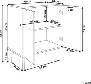 Beliani Szafka dwudrzwiowa biała SOHO 9