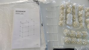 Songmics Szafka na buty, modułowy organizer do przechowywania z 6 miejscami, 30 x 40 x 30 cm na każde miejsce, z drzwiami, stalowa rama, 5