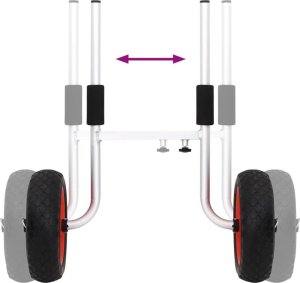 vidaXL Wózek do transportu kajaka, odpinany, 100 kg, aluminiowy 5