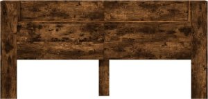 vidaXL Zagłówek z półką i LED, przydymiony dąb, 220x16,5x103,5 cm 6