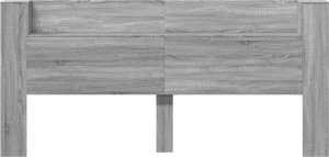 vidaXL Zagłówek z półką i LED, szary dąb sonoma, 220x16,5x103,5 cm 6