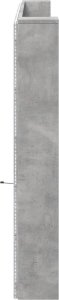 vidaXL Zagłówek z półką i LED, szarość betonu, 220x16,5x103,5 cm 7