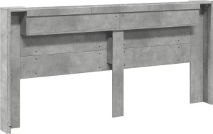 vidaXL Zagłówek z półką i LED, szarość betonu, 220x16,5x103,5 cm 8
