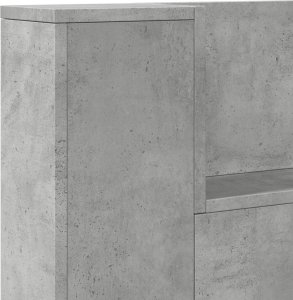 vidaXL Zagłówek z półką i LED, szarość betonu, 220x16,5x103,5 cm 9
