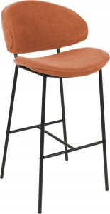 Beliani Zestaw 2 krzeseł barowych pomarańczowy KIANA 3