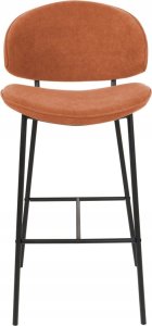 Beliani Zestaw 2 krzeseł barowych pomarańczowy KIANA 4
