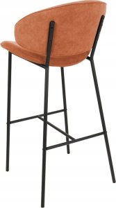 Beliani Zestaw 2 krzeseł barowych pomarańczowy KIANA 5