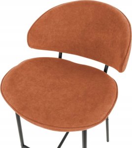 Beliani Zestaw 2 krzeseł barowych pomarańczowy KIANA 6