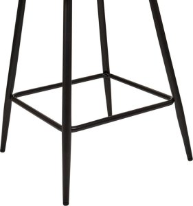 Beliani Zestaw 2 krzeseł barowych welurowe beżowoszare SANILAC 7