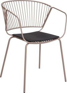 Beliani Zestaw 2 krzeseł do jadalni różowe złoto RIGBY 3