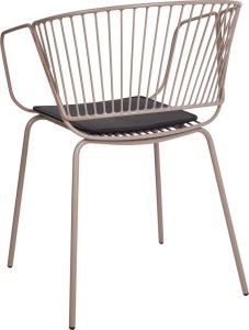 Beliani Zestaw 2 krzeseł do jadalni różowe złoto RIGBY 5