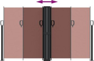 vidaXL Zwijana markiza boczna, brązowa, 140x1200 cm 5