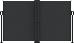 vidaXL Zwijana markiza boczna, czarna, 140x1200 cm 3