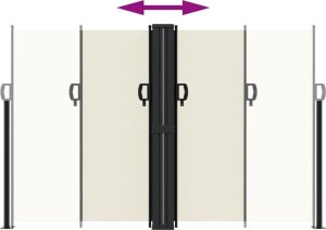 vidaXL Zwijana markiza boczna, kremowa, 160x1200 cm 5