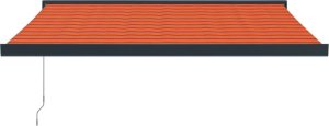 vidaXL Zwijana markiza, pomarańcz i brąz, 3,5x2,5m tkanina i aluminium 3