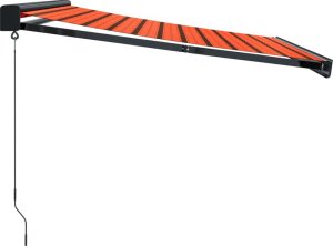 vidaXL Zwijana markiza, pomarańcz i brąz, 3,5x2,5m tkanina i aluminium 4