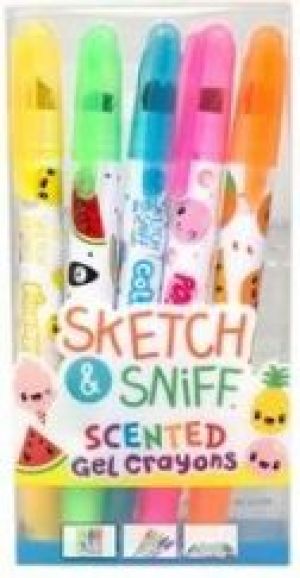 Scento Kredki 5 kolorów żelowe Sketch & Sniff Scentco 1