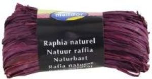 Maildor Rafia naturalna 50 g ciemnoróżowa 1