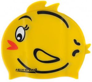 Aqua-Speed Czepek pływacki Aqua-Speed silikonowy ZOO Tweety Junior żółty (1032) 1