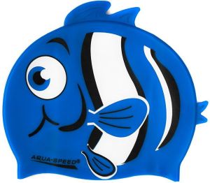 Aqua-Speed Czepek pływacki Aqua-Speed silikonowy ZOO Nemo Junior niebieski (1034) 1
