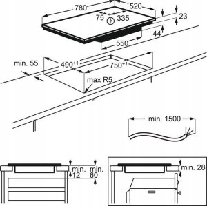 Płyta grzewcza AEG-Electrolux AEG IAE84881FB grafitowa płyta indukcyjna 80 cm SensePro H2H , Bridge 13