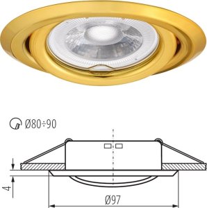 Kanlux Pierścień oprawy punktowej Argus II CT-2115-G 37161 złoty 3