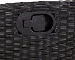 vidaXL 3-cz. zestaw mebli ogrodowych z poduszkami, czarny, rattan PE 6