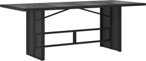 vidaXL vidaXL 9-cz. zestaw mebli ogrodowych z poduszkami, czarny, rattan PE 4