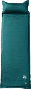vidaXL vidaXL Materac samopompujący z poduszką, 1-osobowy, zielony 2
