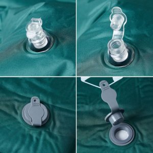 vidaXL vidaXL Materac samopompujący z poduszką, 1-osobowy, zielony 4