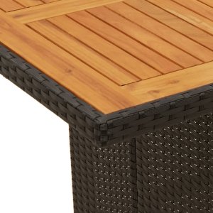 vidaXL vidaXL 9-cz. zestaw mebli ogrodowych z poduszkami, czarny, rattan PE 8