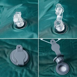 vidaXL vidaXL Materac samopompujący z poduszką, 1-osobowy, zielony 4