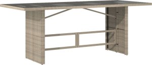 vidaXL 9-cz. zestaw mebli ogrodowych z poduszkami, jasnoszary 7