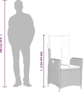 vidaXL 7-cz. zestaw mebli ogrodowych z poduszkami, mieszany beż 10