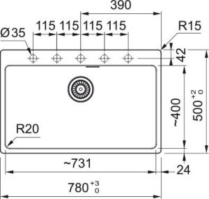 Zlewozmywak Franke FRANKE MRG 610-73 FTL Łupkowy szary 114.0716.337 1