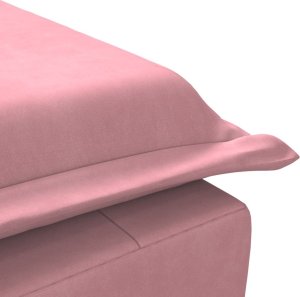 vidaXL vidaXL Szezlong masujący z wałkiem, różowy, aksamitny 8
