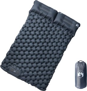 vidaXL vidaXL Materac samopompujący z poduszkami, 2-osobowy, szary 1