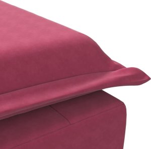 vidaXL vidaXL Szezlong masujący z wałkiem, winna czerwień, aksamitny 8