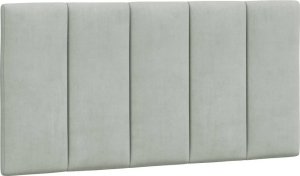 vidaXL vidaXL Łóżko z materacem, jasnoszare, 100x200 cm, aksamitne 5