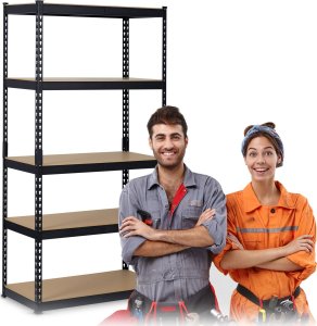 Humberg Regał metalowy magazynowy 183 x 90 x 45 cm Humberg HR-700 czarny 11