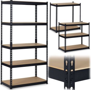 Humberg Regał metalowy magazynowy 183 x 90 x 45 cm Humberg HR-700 czarny 14