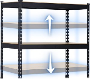 Humberg Regał metalowy magazynowy 183 x 90 x 45 cm Humberg HR-700 czarny 3